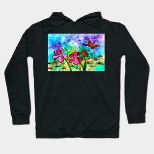 Pink Iris Hoodie